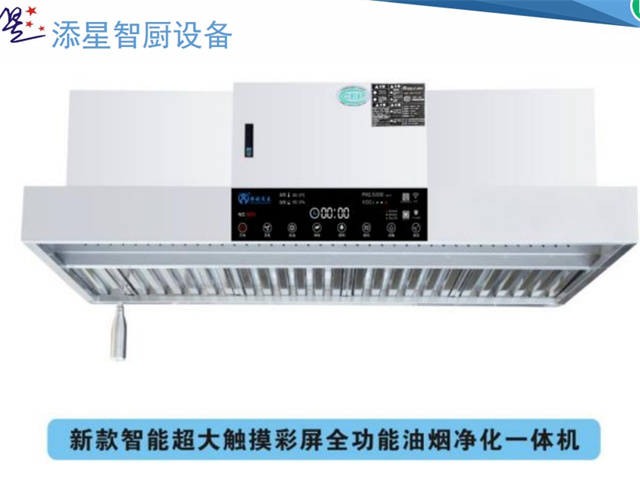 新款智能超大触摸彩屏全功能油烟净化一体机